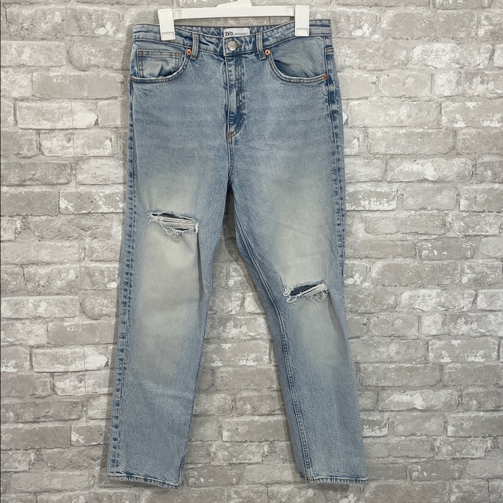 Zara Light Blue High Rise Denim Jeans